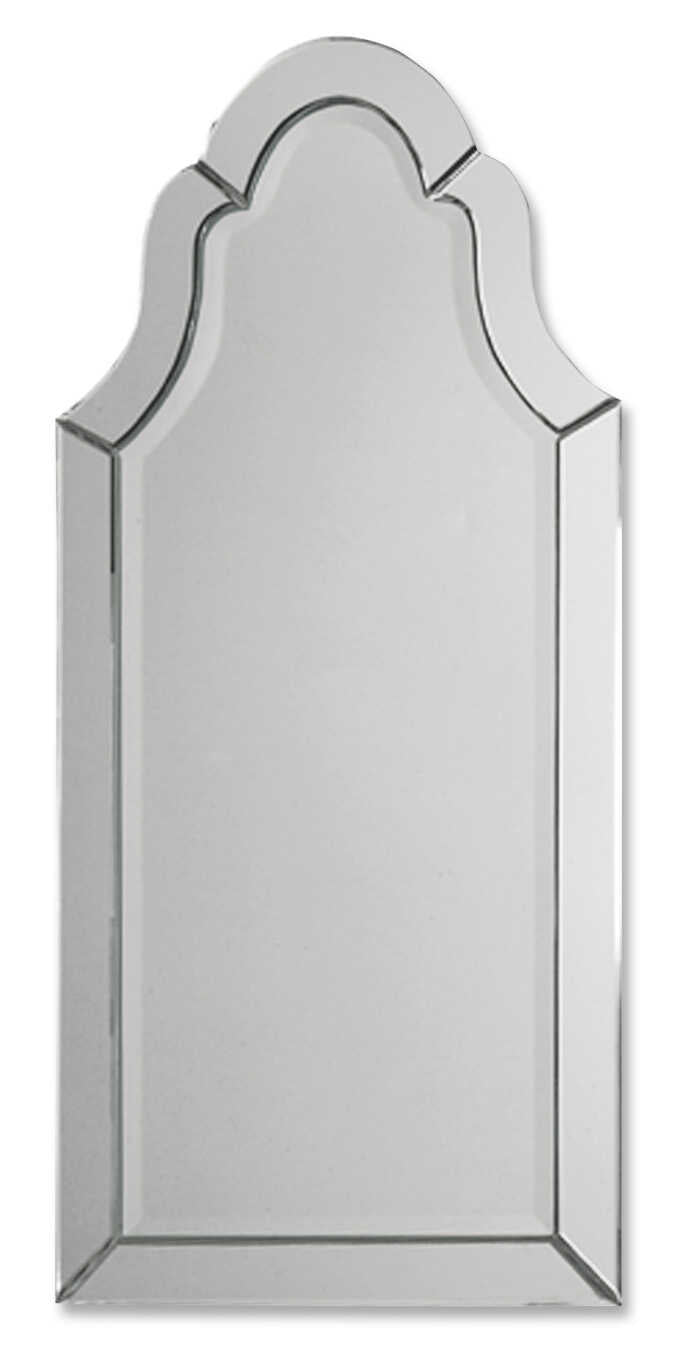 American Home Furniture Uttermost Hovan Frameless Arched Mirror