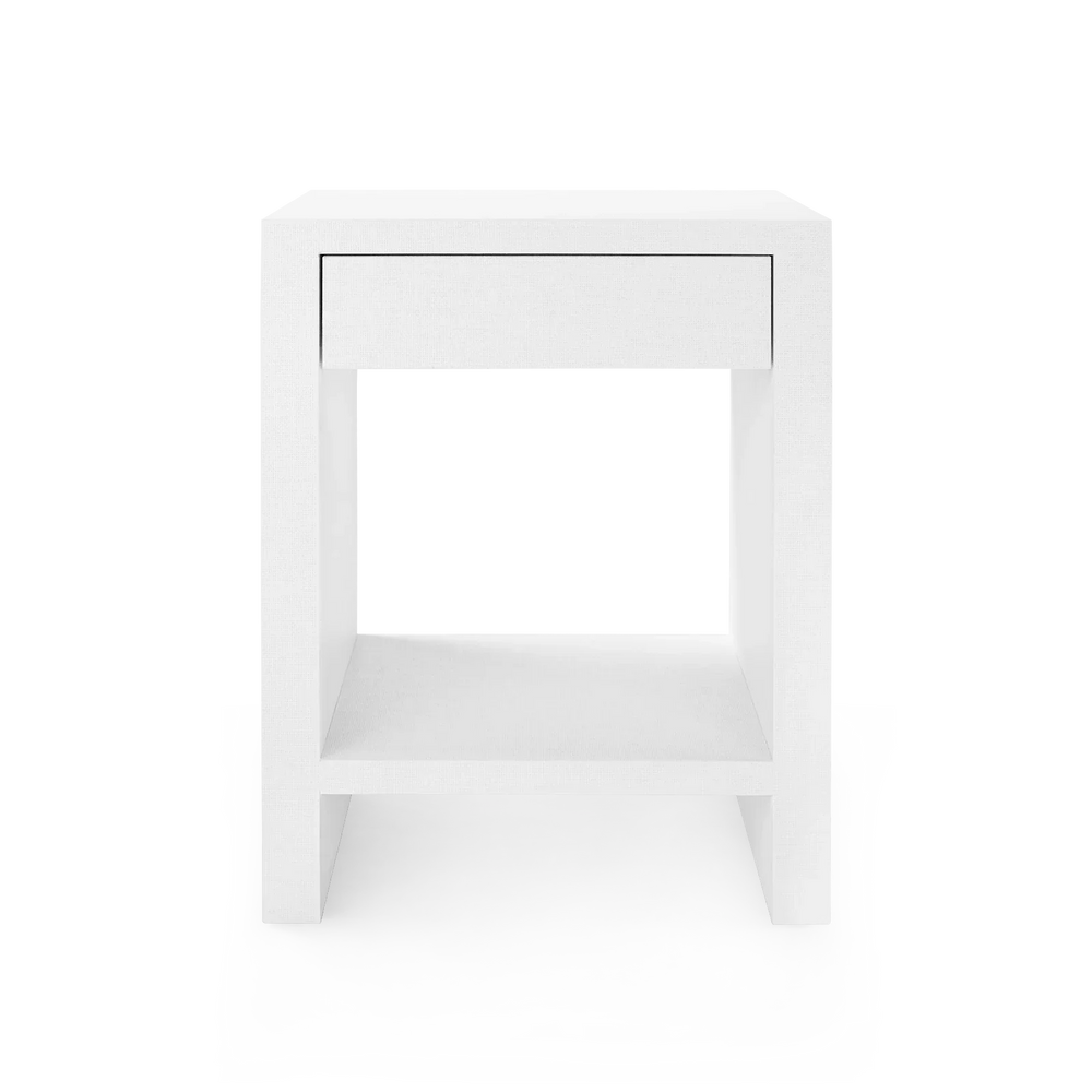 Morgan Grasscloth 1-Drawer Side Table