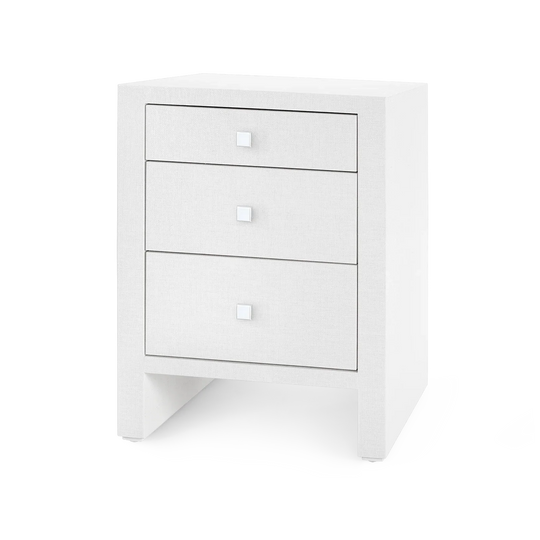 Villa and House Morgan Grasscloth 3-Drawer Side Table ACCENT TABLES