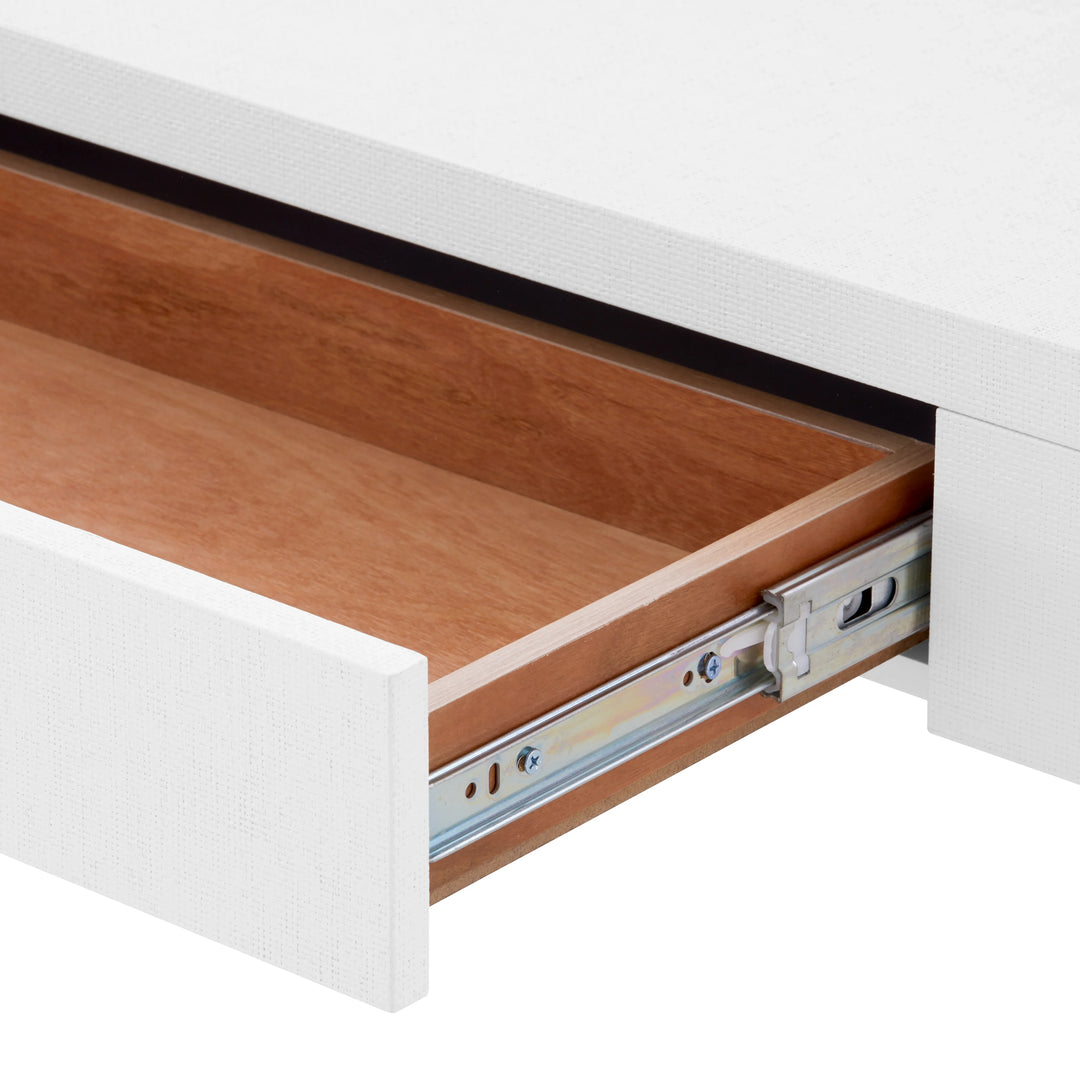 Morgan Large Grasscloth Console Table