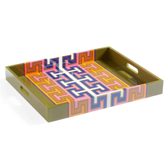 Jonathan Adler Madrid Lacquer Tray DECORATIVE TRAYS, PLATES, + BOWLS