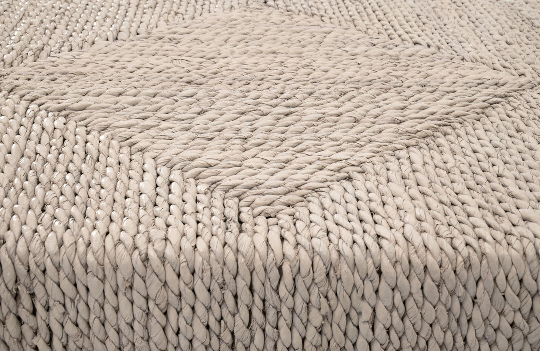 White Wash Abaca Rope, Natural Gray Mahogany