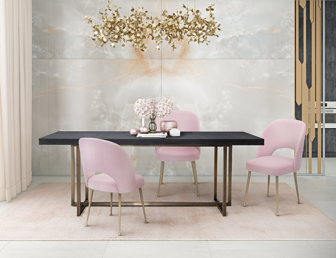TOV Furniture Swell Blush Velvet Chair DINING CHAIRS