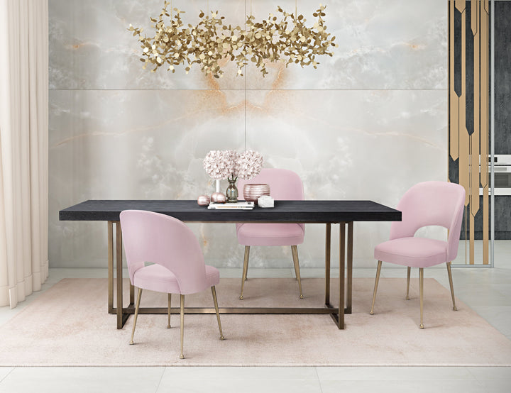 TOV Furniture Swell Blush Velvet Chair DINING CHAIRS