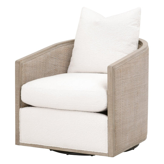 Essentials For Living - McGuire Swivel Club Chair - 6643.BOU-SNO/NG | American Home Furniture