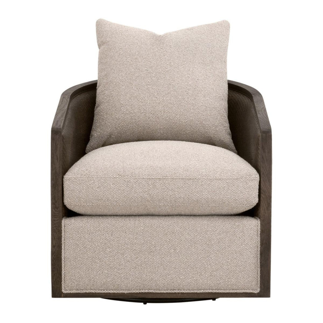 McGuire Swivel Club Chair - Jute - AmericanHomeFurniture