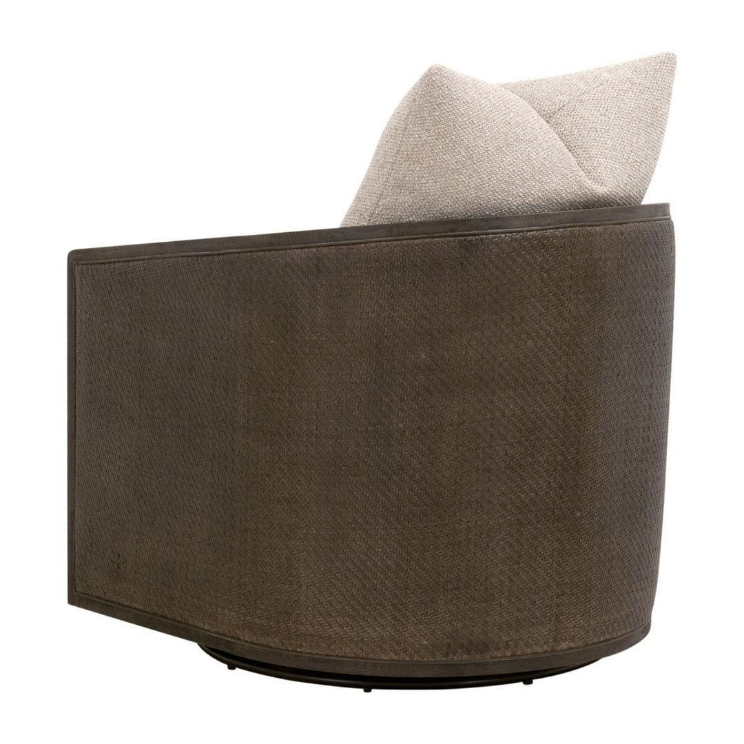 McGuire Swivel Club Chair - Jute - AmericanHomeFurniture