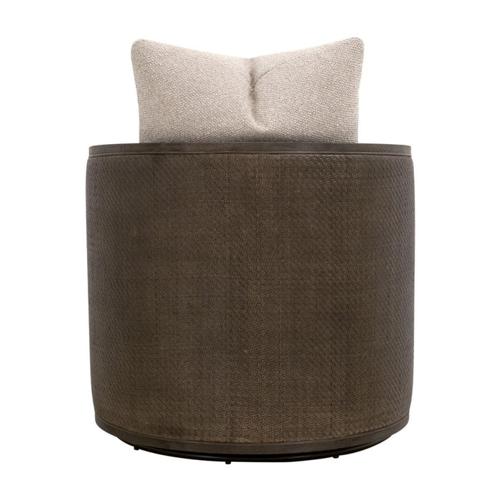 McGuire Swivel Club Chair - Jute - AmericanHomeFurniture