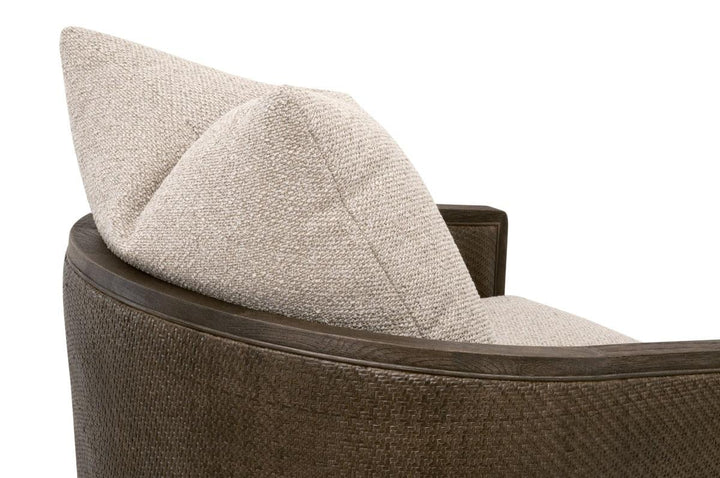 McGuire Swivel Club Chair - Jute - AmericanHomeFurniture