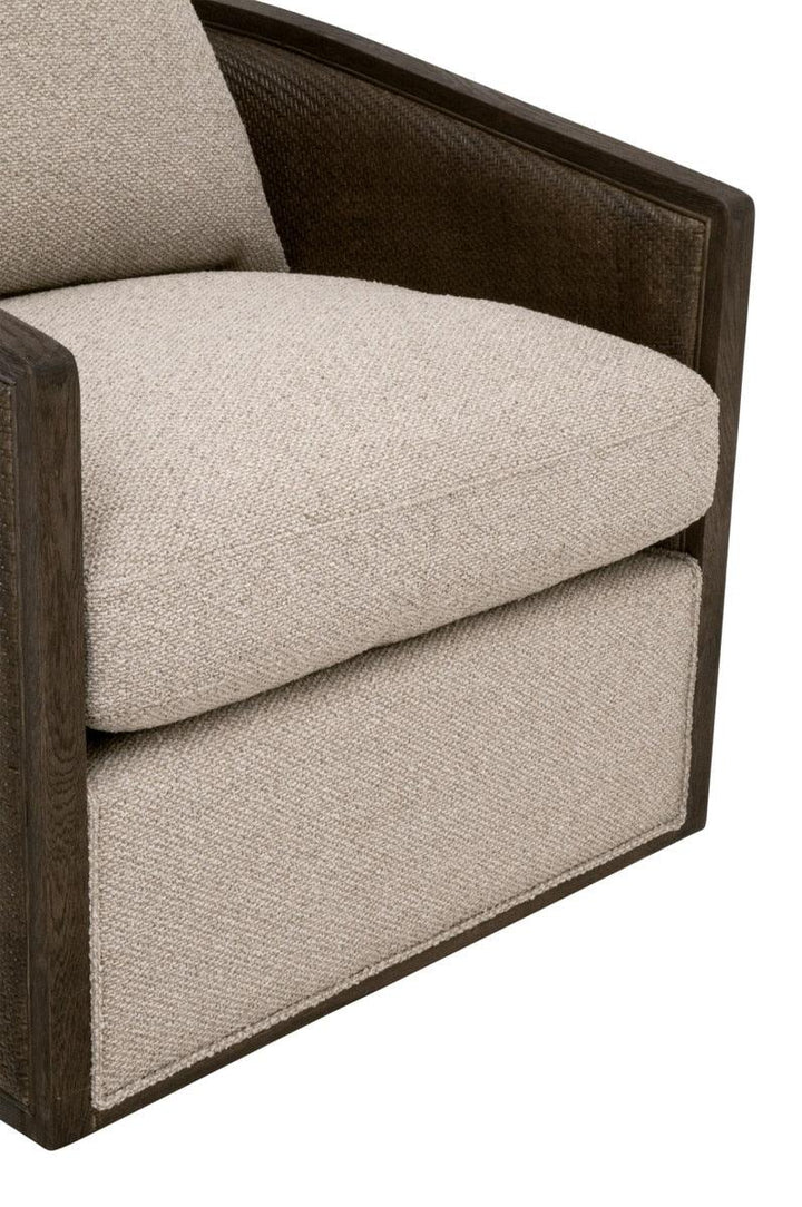 McGuire Swivel Club Chair - Jute - AmericanHomeFurniture