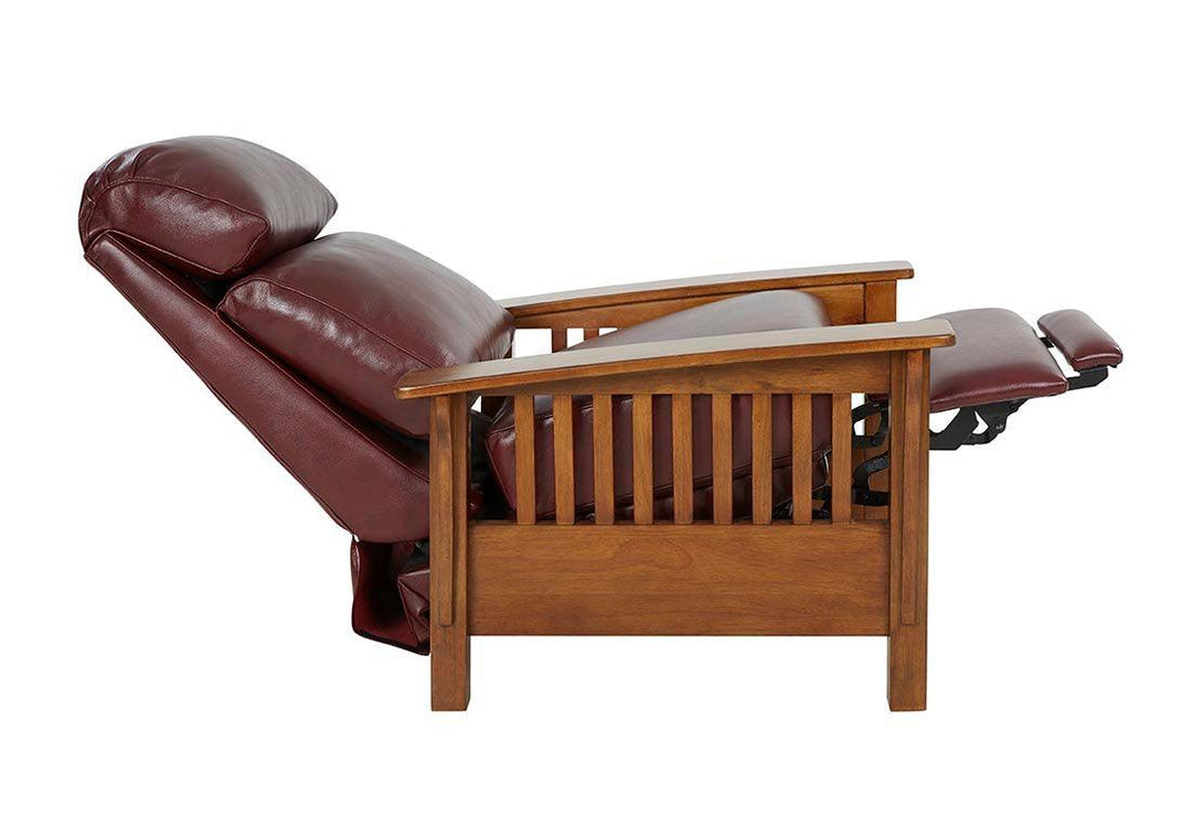 Mission Push Thru The Arms Recliner - AmericanHomeFurniture