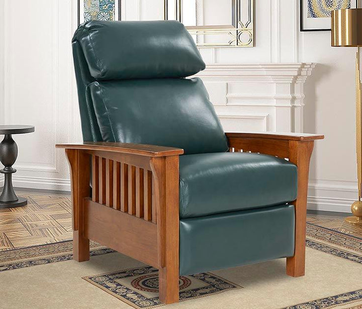 Mission Push Thru The Arms Recliner - AmericanHomeFurniture