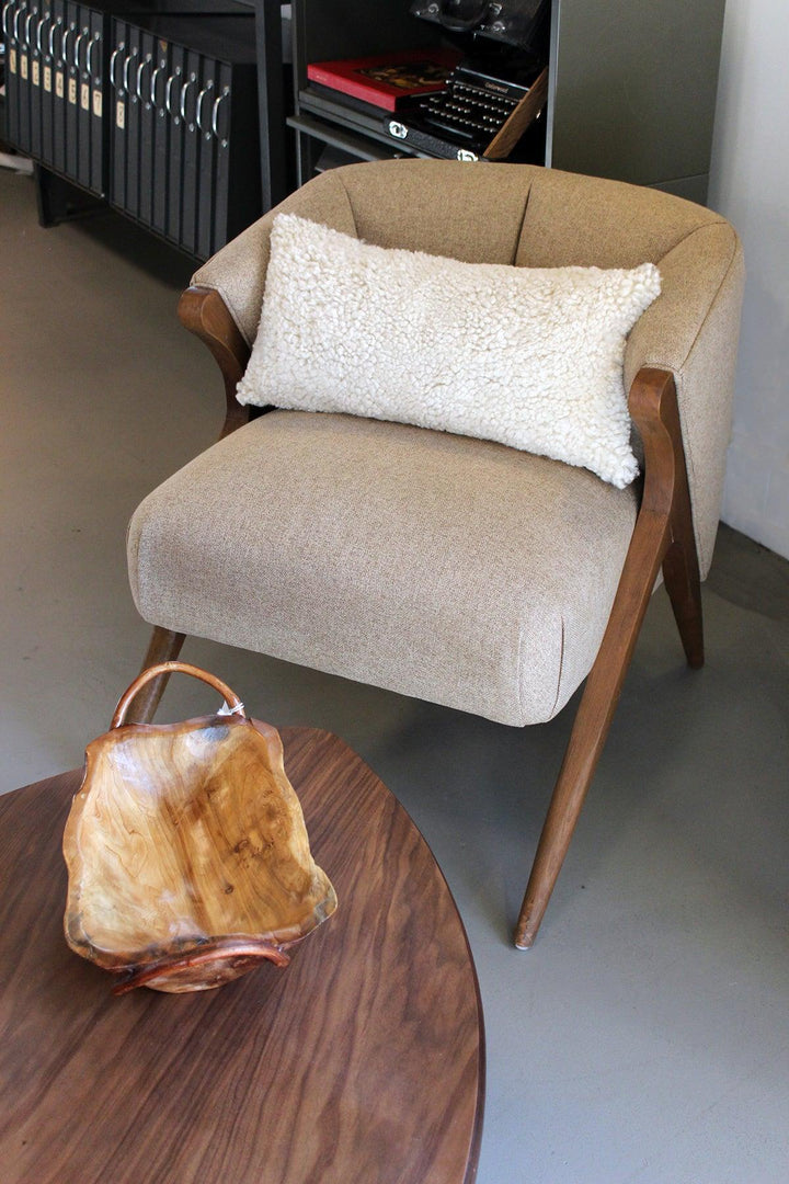 Shortwool Curly Sheepskin Lumbar Cushion - AmericanHomeFurniture