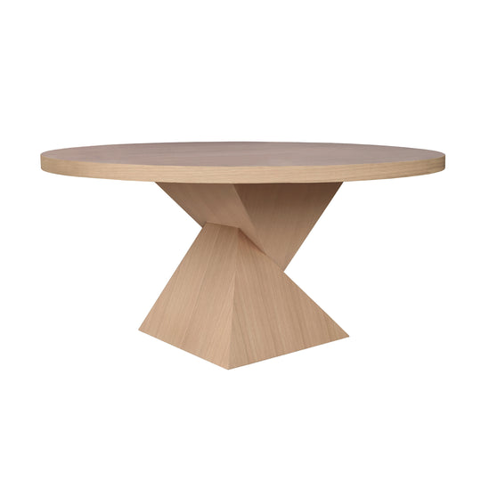 Sculptural Base Dining Table In Natural Oak - NEWPORT NO