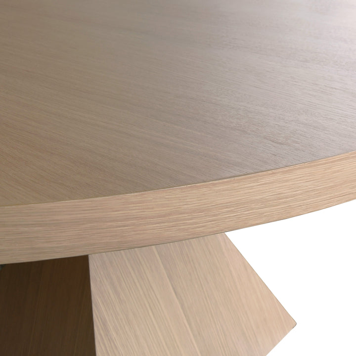 Sculptural Base Dining Table In Natural Oak - NEWPORT NO
