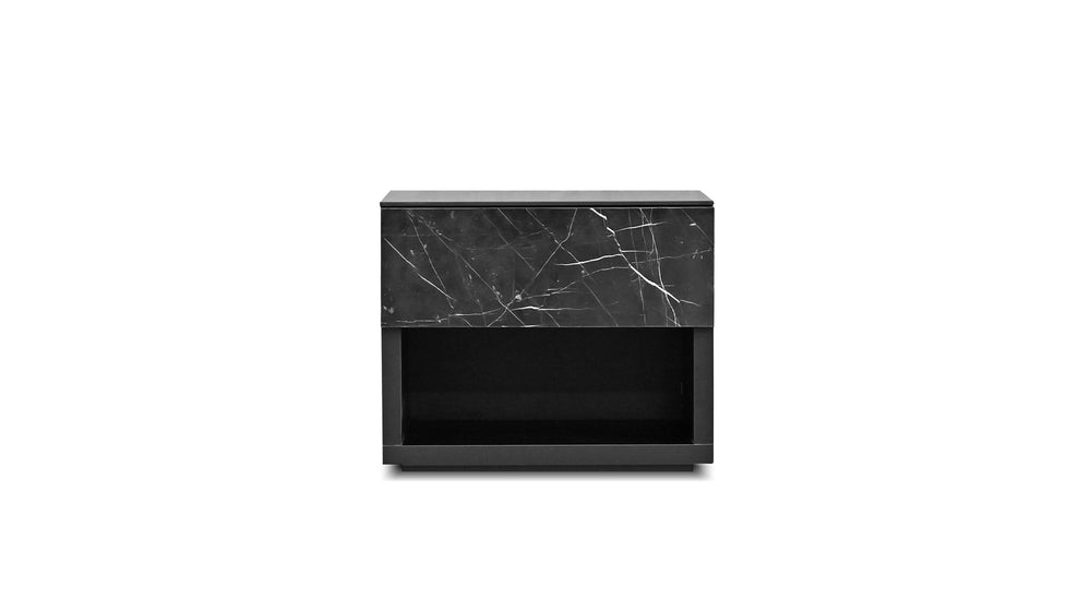 American Home Furniture | Mobital - LOFT Night Stand Nero Marquina Marble Drawer