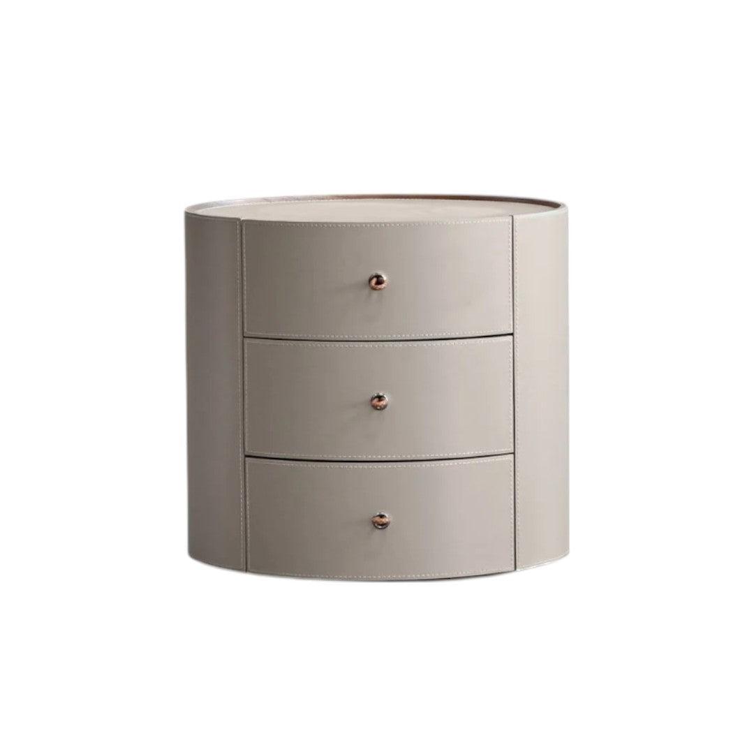 Mobital NERU Side Table Round 3-Drawer ACCENT TABLES