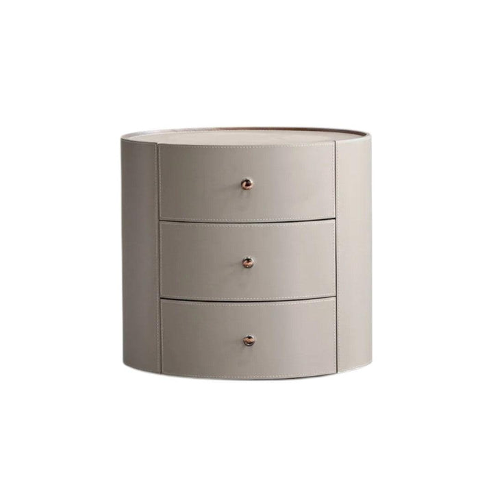 NERU Side Table Round 3-Drawer - AmericanHomeFurniture