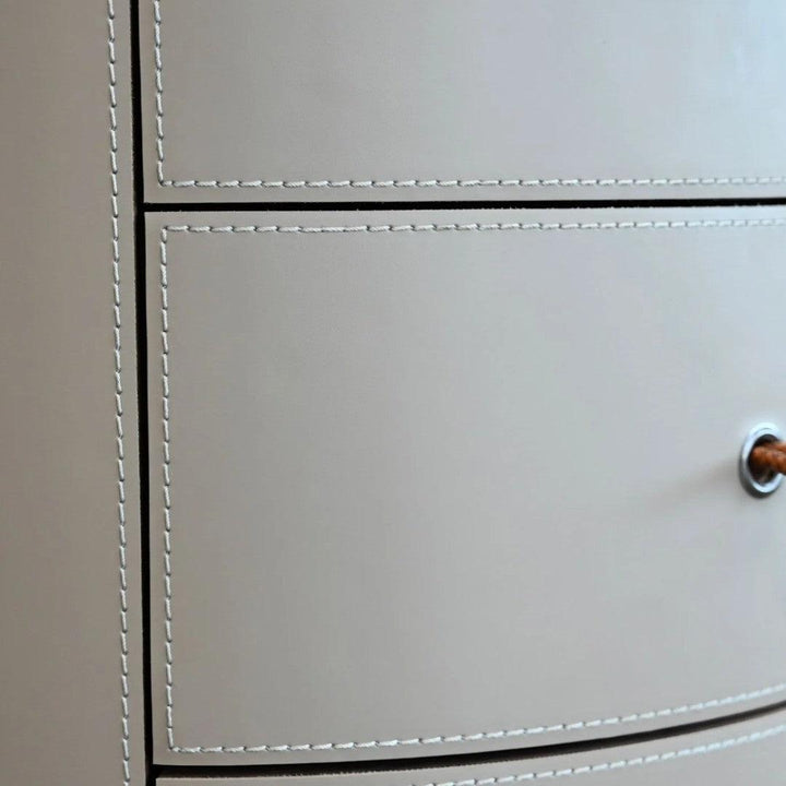 NERU Side Table Round 3-Drawer - AmericanHomeFurniture