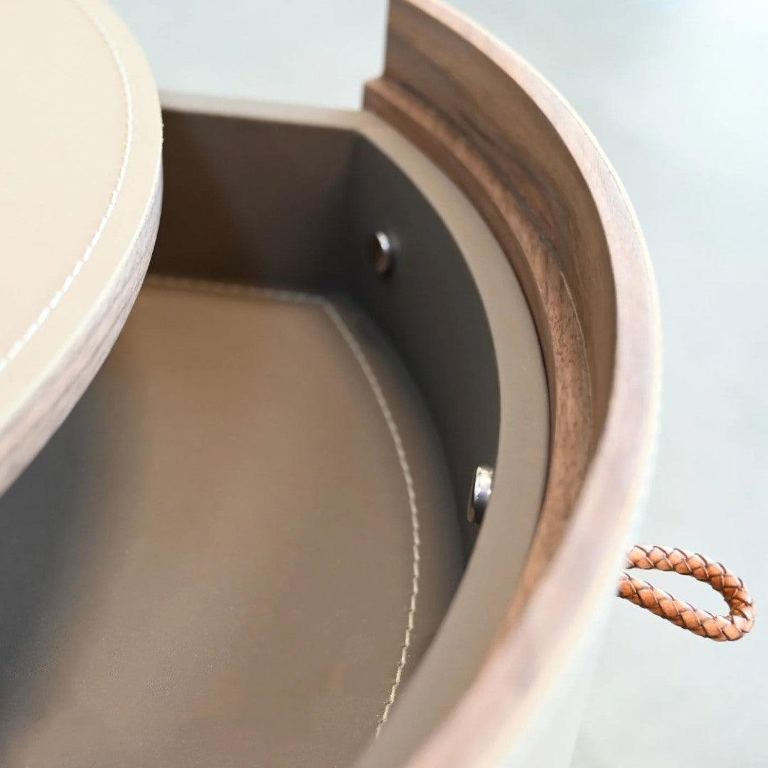 NERU Side Table Round 3-Drawer - AmericanHomeFurniture