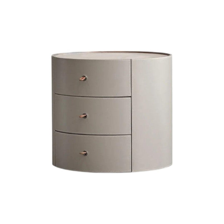 NERU Side Table Round 3-Drawer - AmericanHomeFurniture