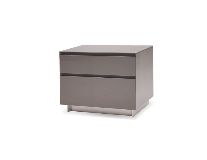 Light Grey High Gloss / Glass Top / Soft Closing Drawers