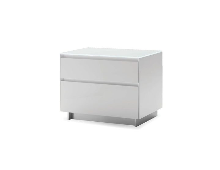 White High Gloss / Glass Top / Soft Closing Drawers