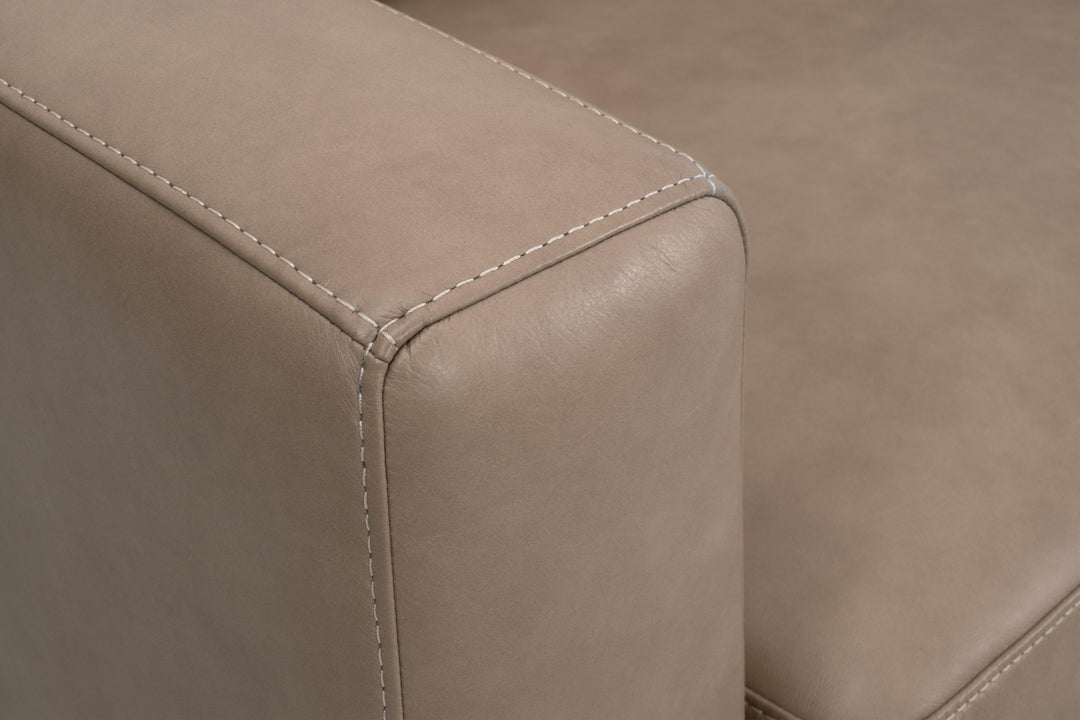 Fawn Top Grain Leather, Natural Gray Oak