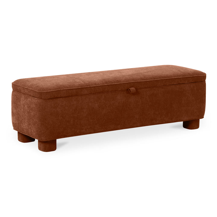 Moe's Home Collection - Ichigo Storage Bench Deep Orange - OA-1004-12 | American Home Furniture