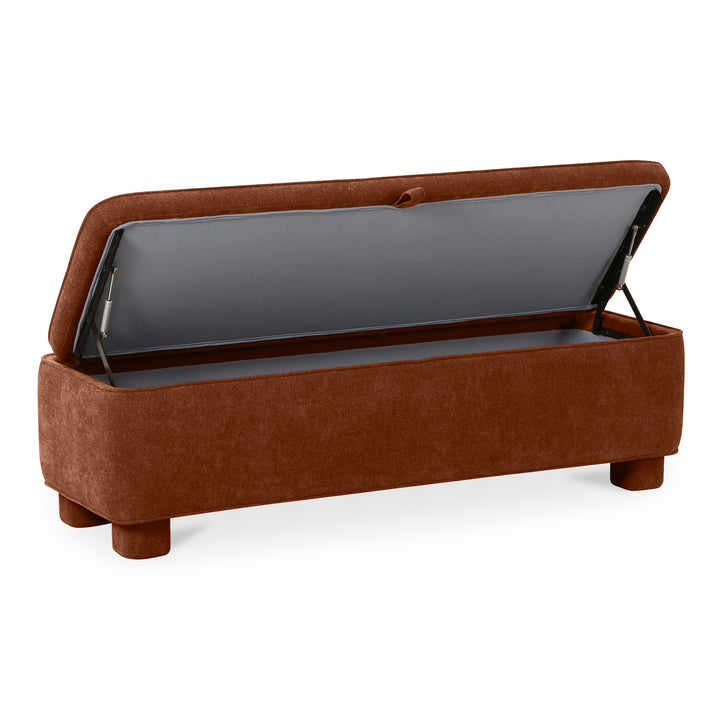 Moe's Home Collection - Ichigo Storage Bench Deep Orange - OA-1004-12 | American Home Furniture