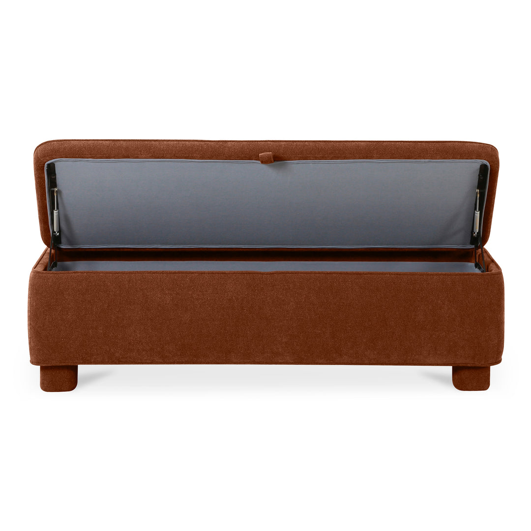 Moe's Home Collection - Ichigo Storage Bench Deep Orange - OA-1004-12 | American Home Furniture
