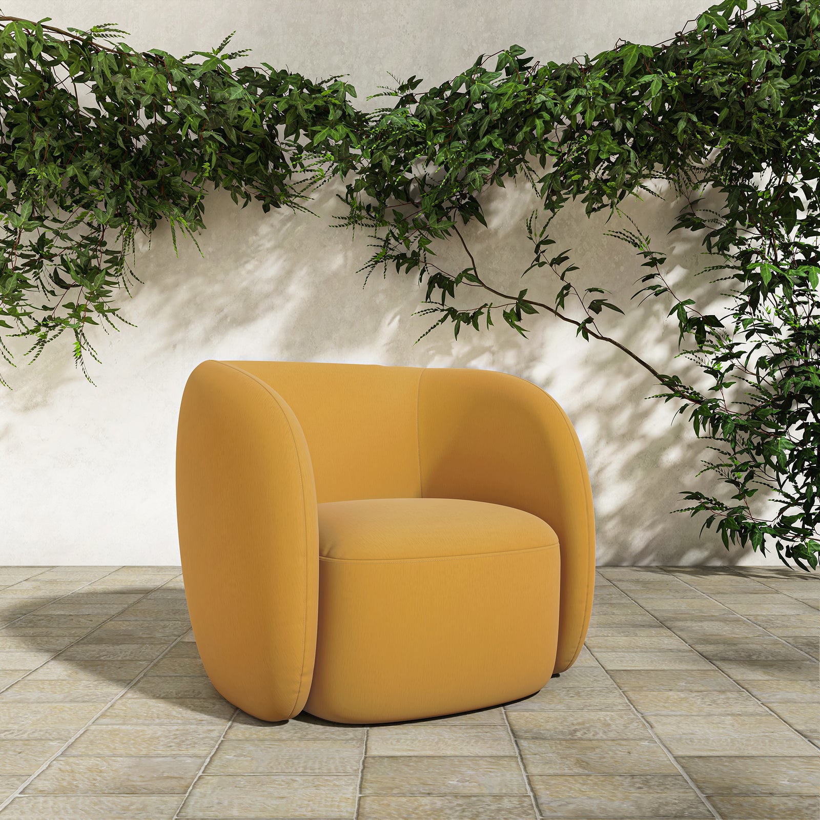 Moe's Home Collection - Rae Outdoor Accent Chair Deep Yellow - OA-1022-09 | American Home Furniture