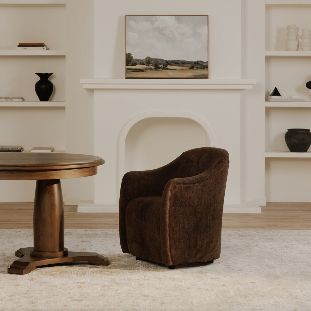 Moe's Home Collection - Drava Rolling Dining Chair Dark Brown - Set of 2 - OA-1034-20 | American Home Furniture