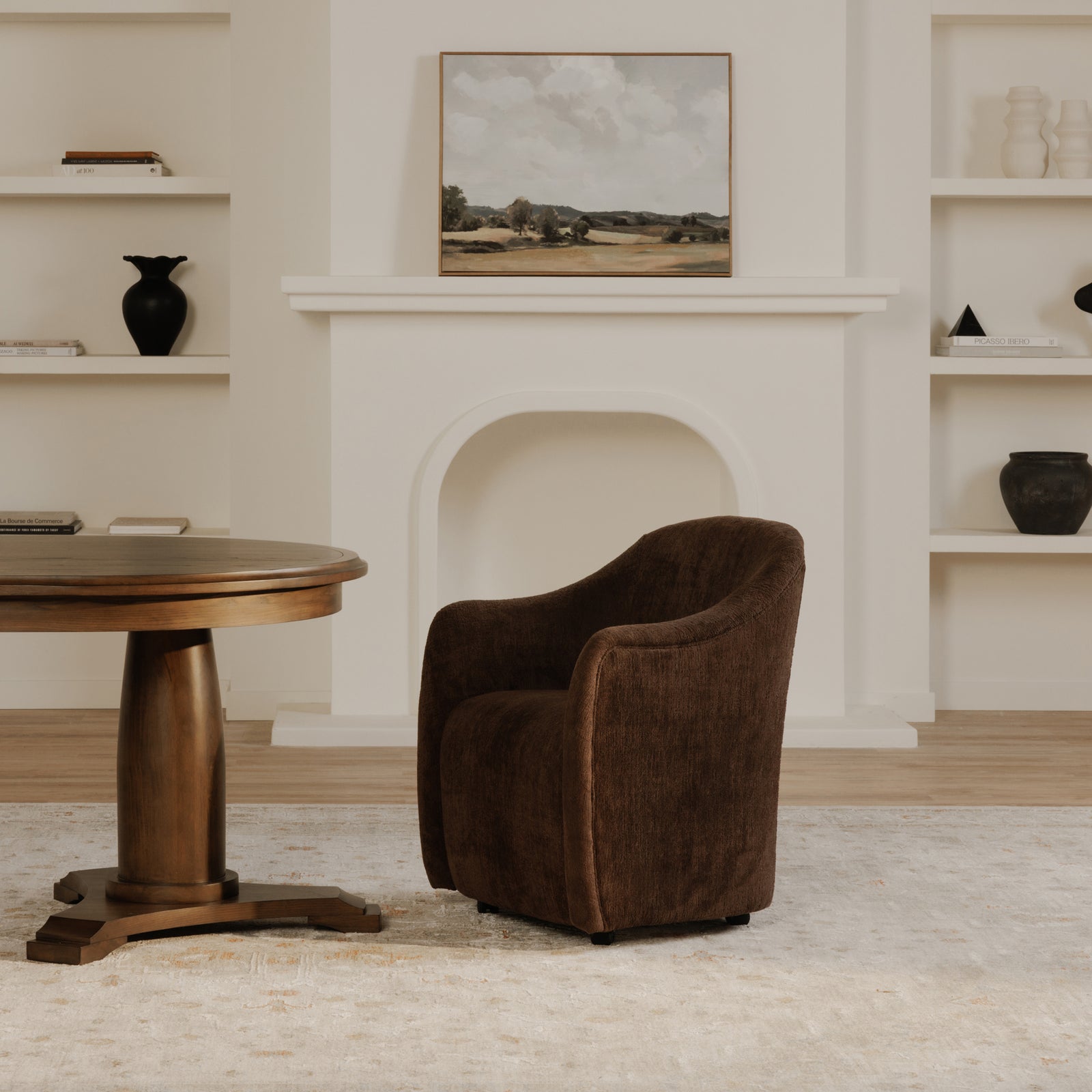 Moe's Home Collection - Drava Rolling Dining Chair Dark Brown - Set of 2 - OA-1034-20 | American Home Furniture