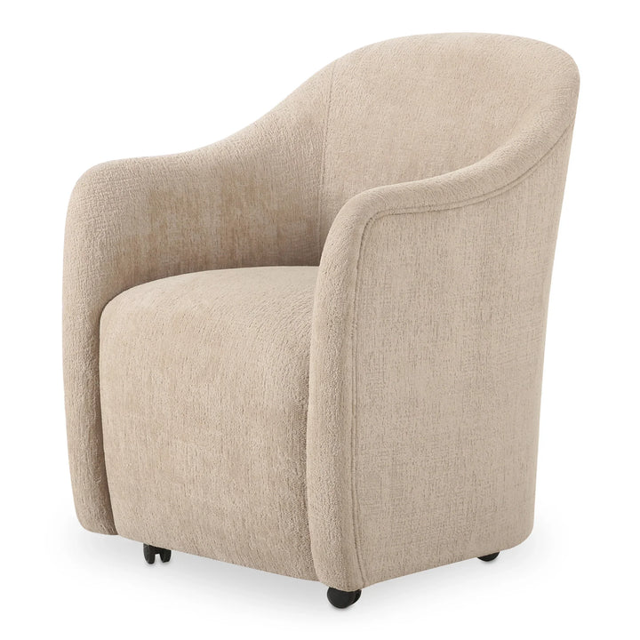 Moe's Home Collection - Drava Rolling Dining Chair Beige - Set of 2 - OA-1034-34 | American Home Furniture