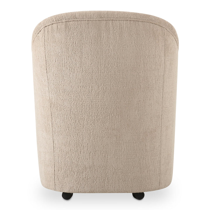 Drava Rolling Dining Chair Beige - Set of 2