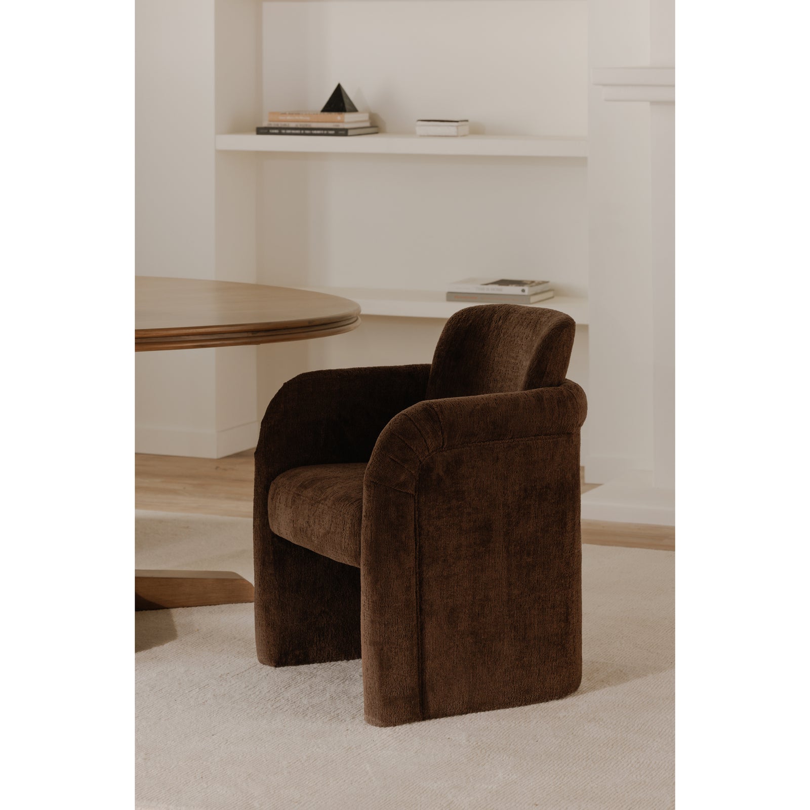 Moe's Home Collection - Mesto Rolling Dining Chair Dark Brown - Set of 2 - OA-1035-20 | American Home Furniture