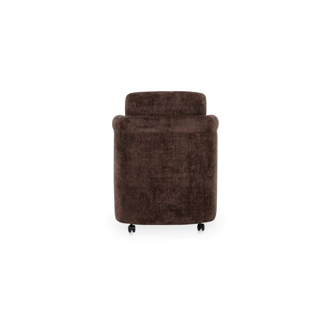 Moe's Home Collection - Mesto Rolling Dining Chair Dark Brown - Set of 2 - OA-1035-20 | American Home Furniture