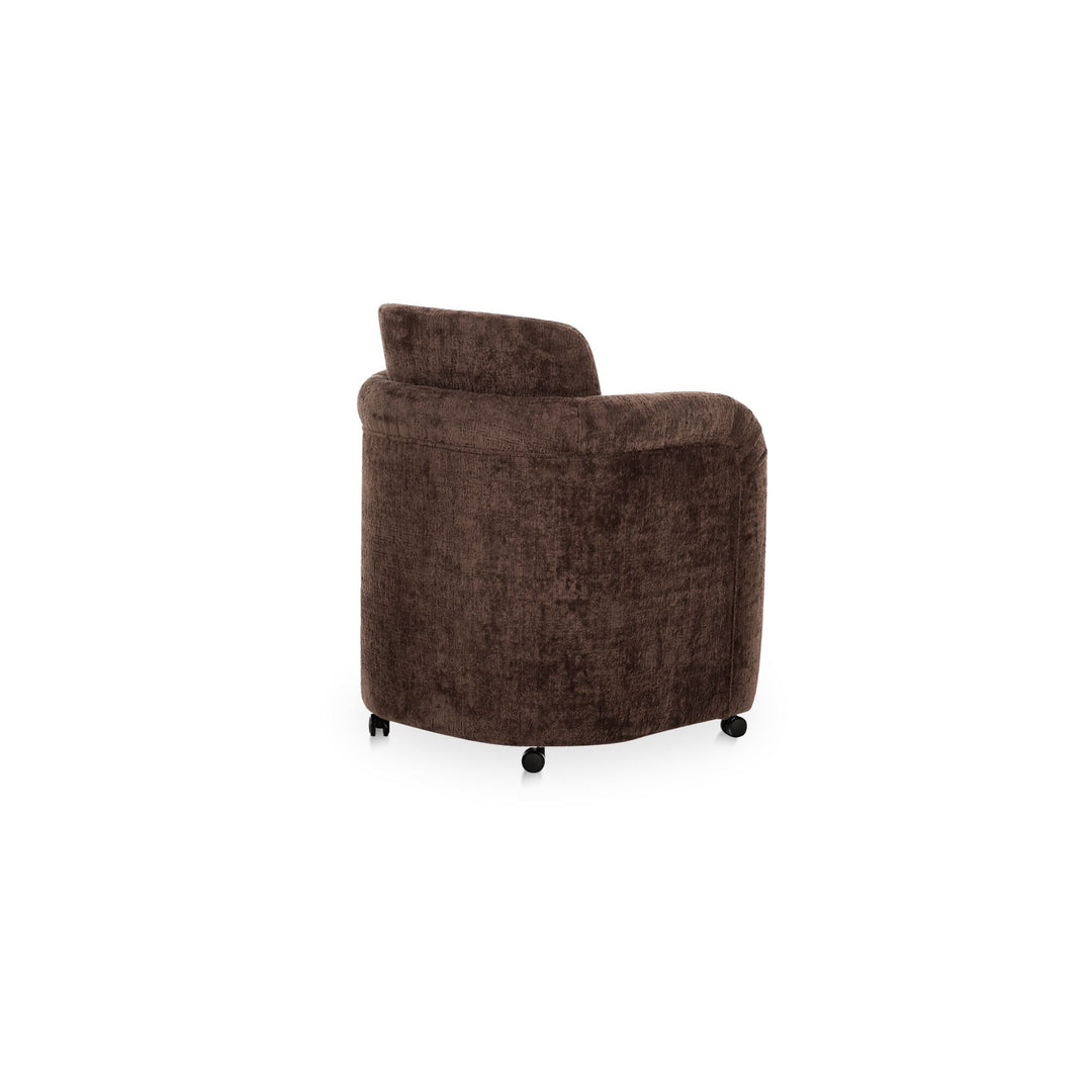 Moe's Home Collection - Mesto Rolling Dining Chair Dark Brown - Set of 2 - OA-1035-20 | American Home Furniture