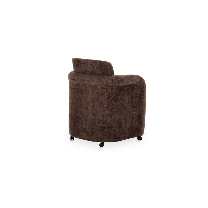 Moe's Home Collection - Mesto Rolling Dining Chair Dark Brown - Set of 2 - OA-1035-20 | American Home Furniture