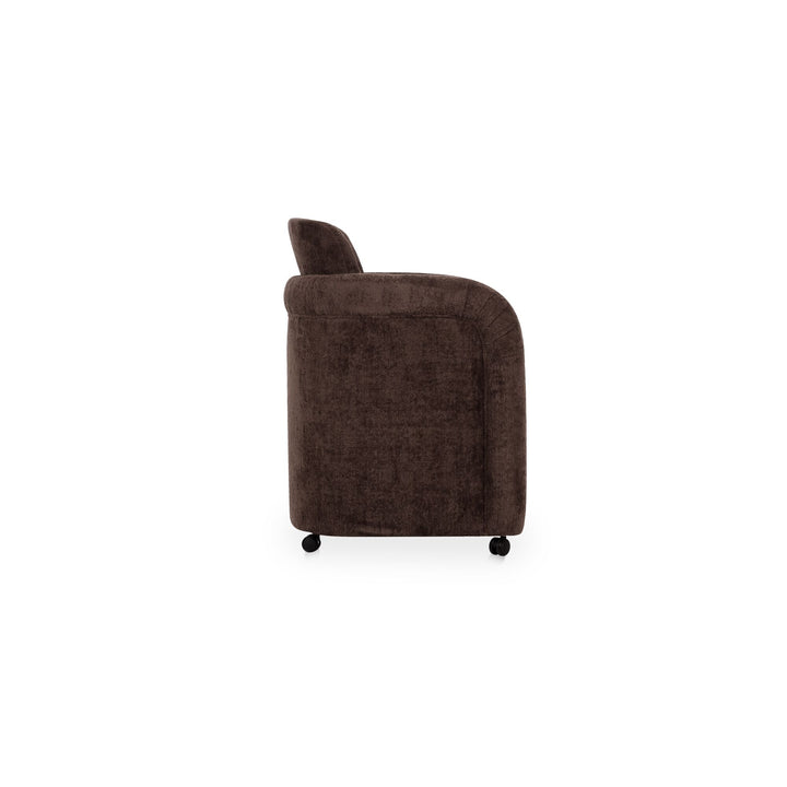 Moe's Home Collection - Mesto Rolling Dining Chair Dark Brown - Set of 2 - OA-1035-20 | American Home Furniture