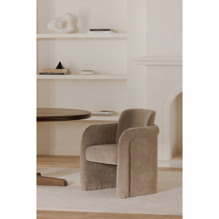 Mesto Rolling Dining Chair Taupe - Set of 2