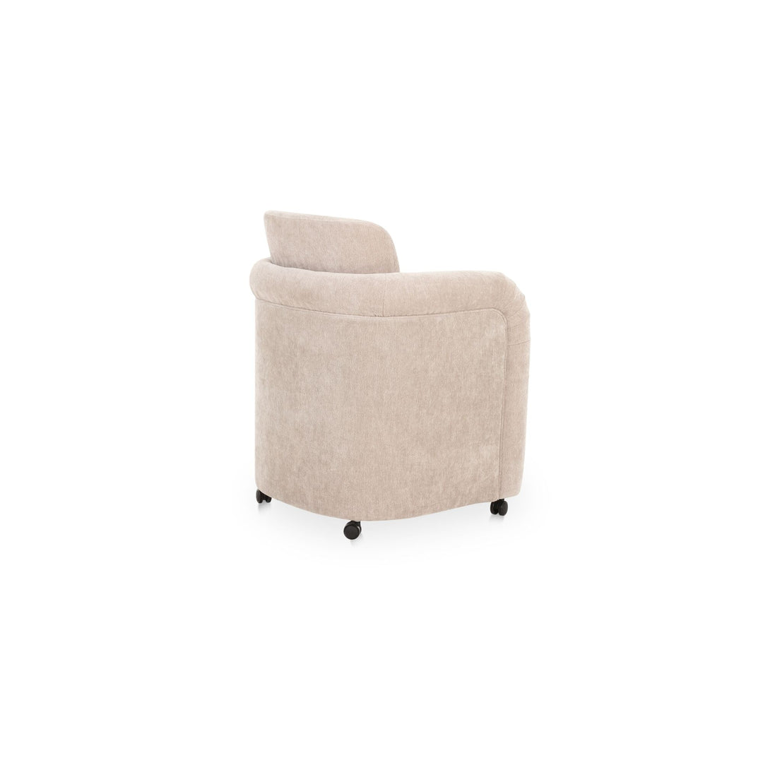 Mesto Rolling Dining Chair Taupe - Set of 2
