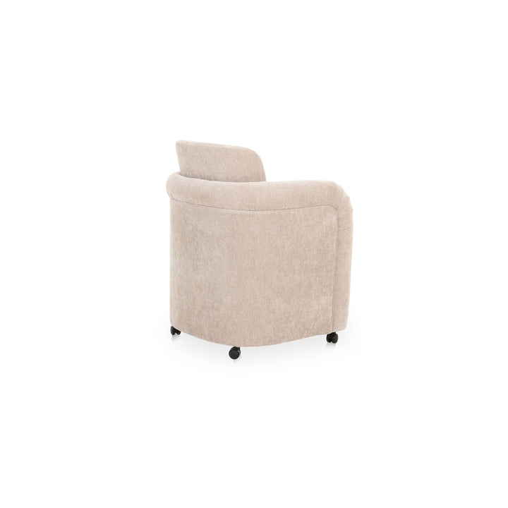 Mesto Rolling Dining Chair Taupe - Set of 2