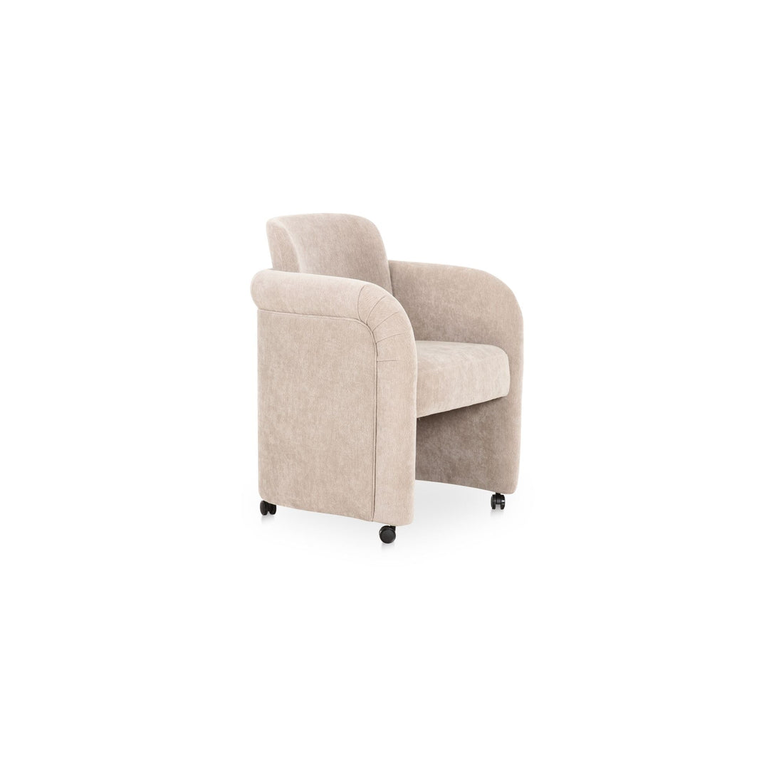 Mesto Rolling Dining Chair Taupe - Set of 2
