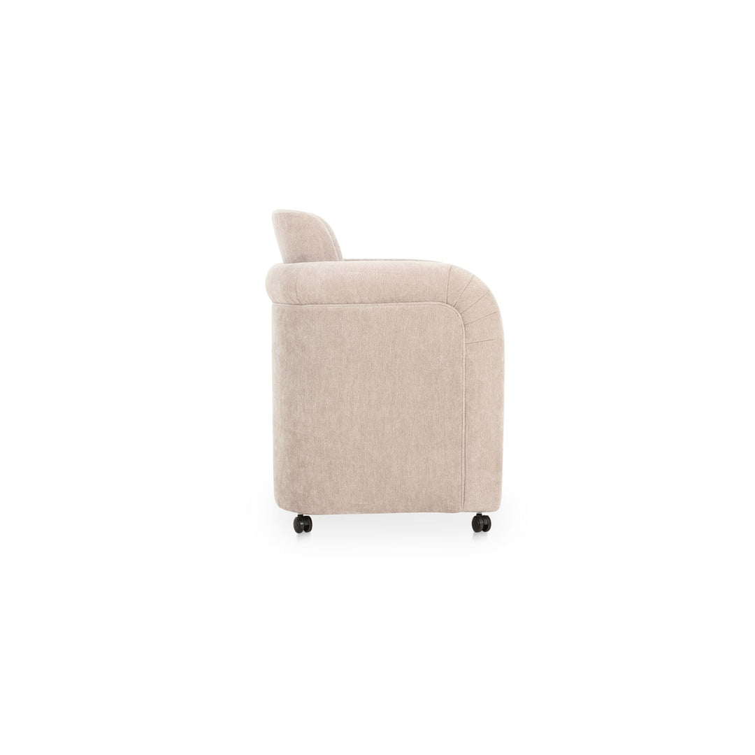Mesto Rolling Dining Chair Taupe - Set of 2