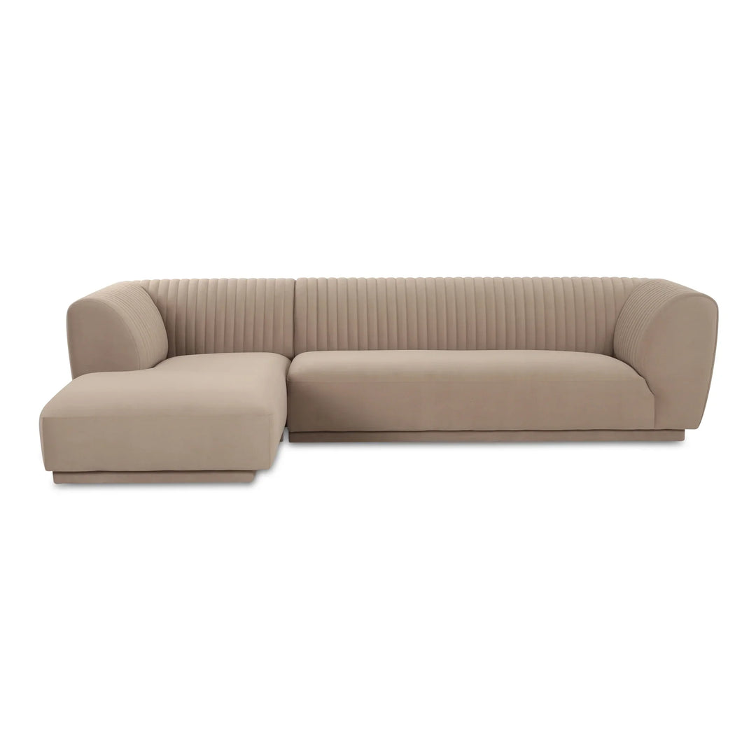 Zandro Left Sectional Beige - AmericanHomeFurniture