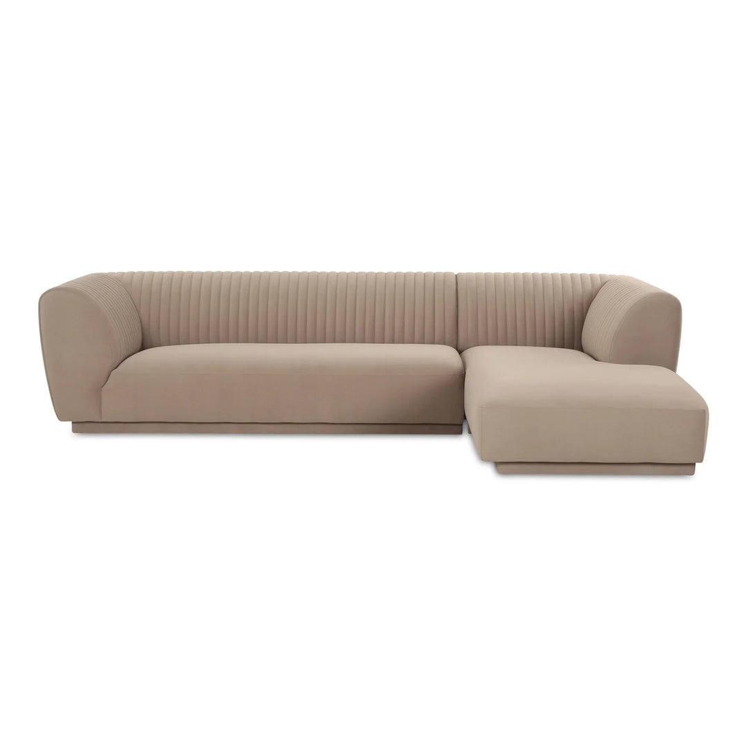 Zandro Right Sectional Beige - AmericanHomeFurniture