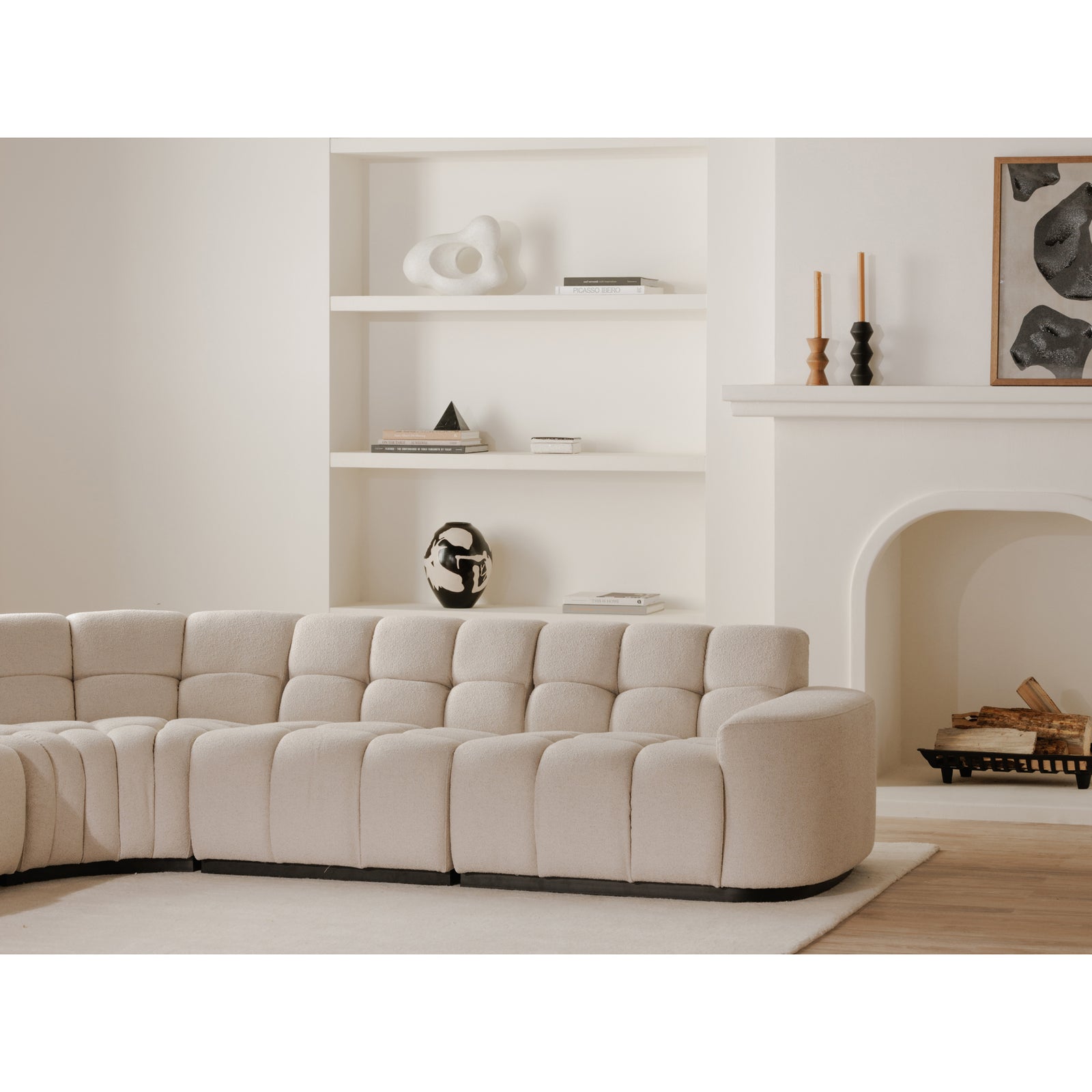Moe's Home Collection - Roman L-Shaped Sectional Oat - OA-1042-34-0 | American Home Furniture
