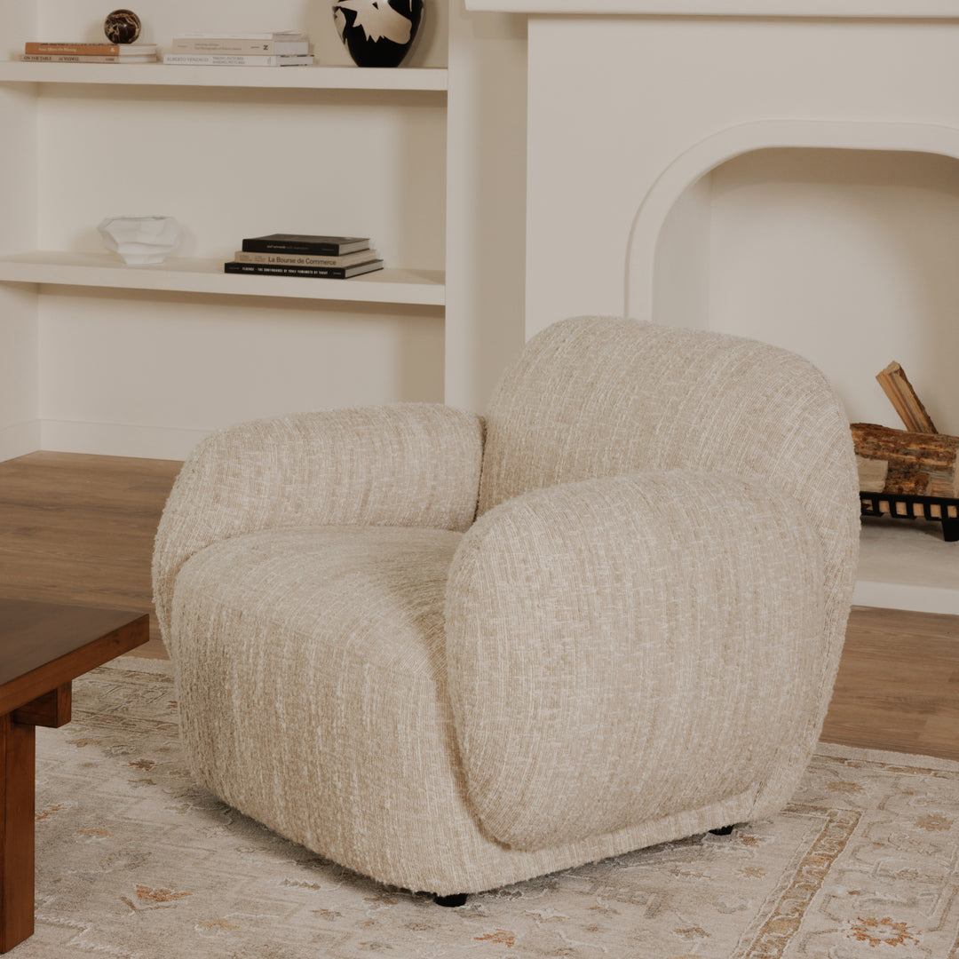 Moe's Home Collection - Hazel Lounge Chair Off White - OA-1043-34 | American Home Furniture